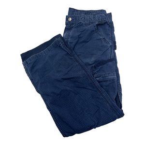 Vintage Carhartt Navy Grid Jeans Mens Size 36x30